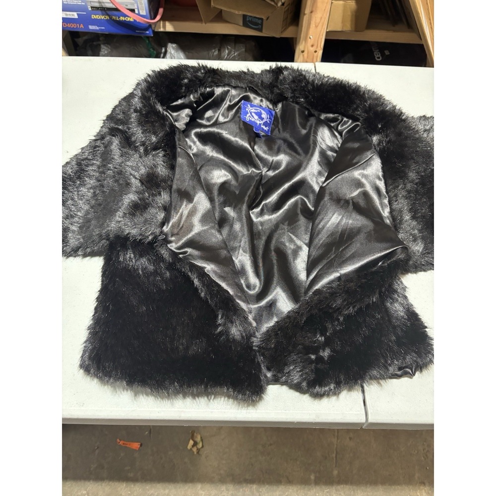 FREE PLANET Faux Fur Vest Black Size‎ Medium